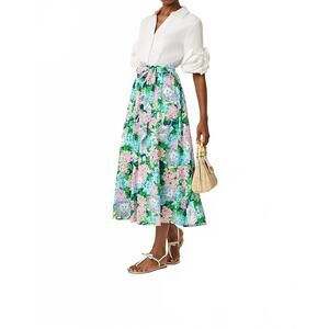 NEW LILLY PULITZER sonaire midi shirtdress in starlight navy/lydia the lion